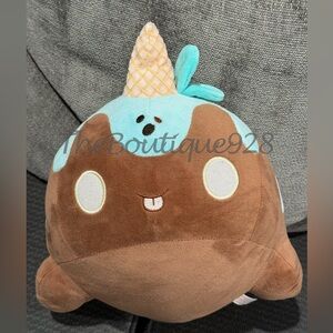 AURORA Nomwhal Mint Chocolate Ice Cream Plush Waffle Cone Tasty Peach EUC
